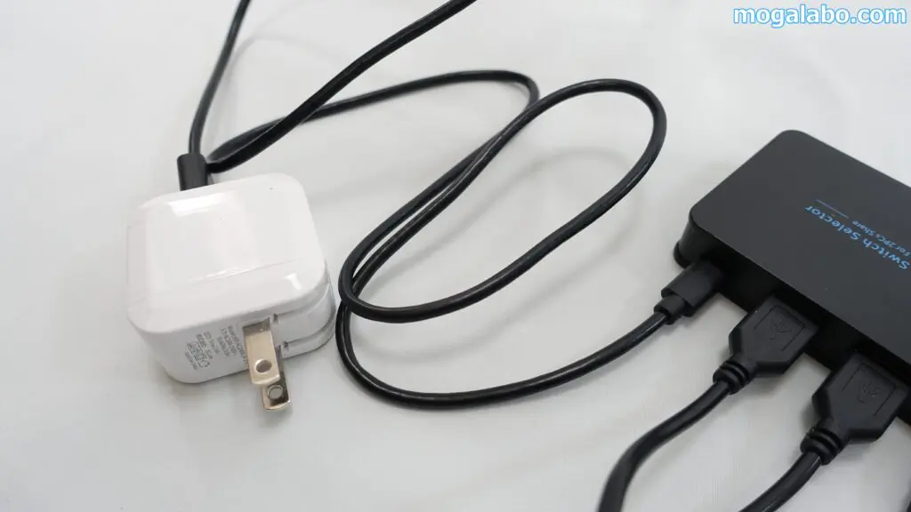電源アダプタと接続