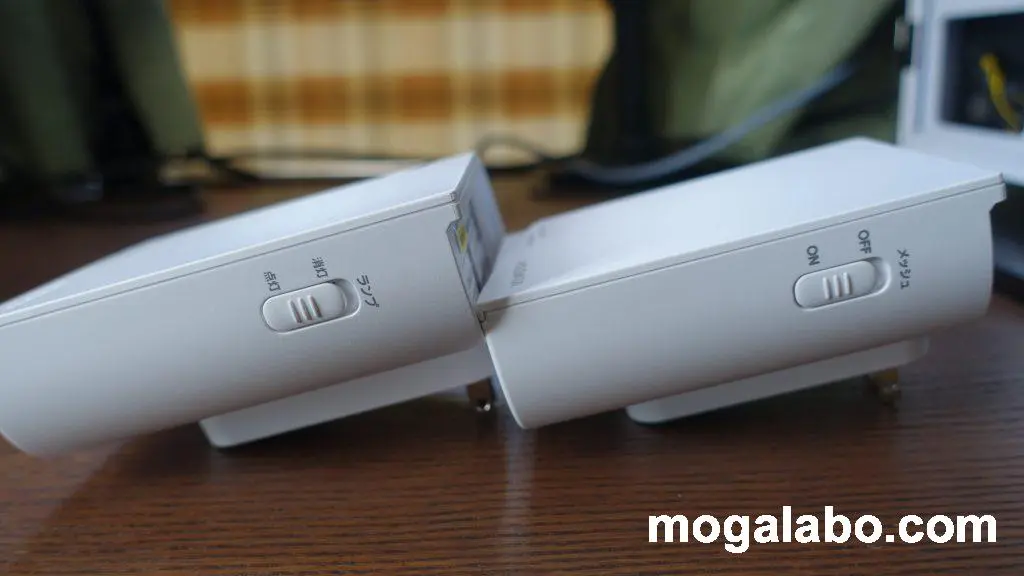ランプの点灯スイッチとメッシュのON、OFFスイッチ