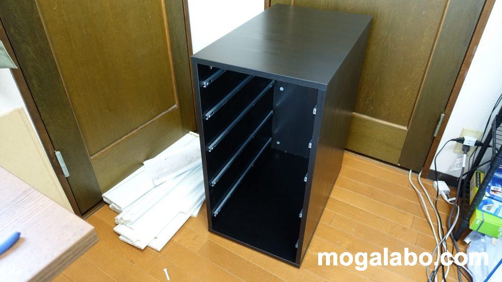 引き出しを入れるためjの大枠のパーツが完成